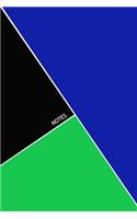 Notes: Blue, Black & Green Geometric