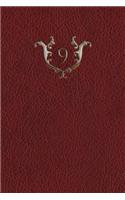 Monogram "9" Blank Book: (35 Monogram Red 150 Blank)