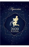Aquarius 2020 Planner: Beautiful Astrological Horoscope Cover 12 Month Daily/Weekly/Monthly Planner Small 6"x9" Organizer Agenda Journal Gift for a Aquarius Star Sign