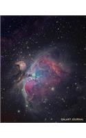 Galaxy Journal: Outer Space Purple Cosmic Nebula - Journal for Girls and Boys, Kids, School, Students and Teachers - 8 x 10, 100 Blank Lined Pages