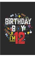 Birthday Boy I'm 12: Graph Paper Notebook (6" x 9" - 120 pages) Birthday Themed Notebook for Daily Journal, Diary, and Gift