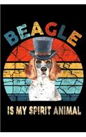 Beagle Is My Spirit Animal: Beagle Is My Spirit Animal Retro Vintage Beagle Dog Journal/Notebook Blank Lined Ruled 6x9 100 Pages
