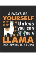Always be yourself when you can be a llama then always be a llama: This is the doctor's book to write down the patient's activity.