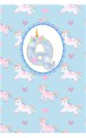 Unicorn Monogram Journal - Letter Q