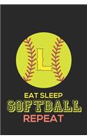 Eat Sleep Softball Repeat L