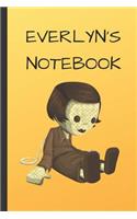 Everlyn's Notebook: Doll Writing 120 Pages Notebook Journal - Small Lined (6 X 9 )