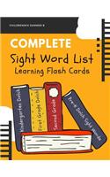 Complete Sight Word List Learning Flash Cards