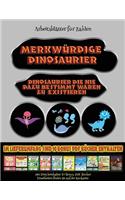 Arbeitsblätter für Zahlen: Merkwürdige Dinosaurier - Ausschneiden und Einfügen(62 Arbeitsblätter Für Zahlen)