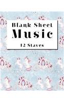 Blank Sheet Music - 12 Staves