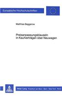 Preisanpassungsklauseln in Kaufvertraegen Ueber Neuwagen