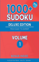 Ultimate Sudoku Challenge: Deluxe Edition - Over 1000 Puzzles with Easy, Medium, Hard, and Expert Levels: Includes Bonus Downloadable Puzzles for Extra Fun