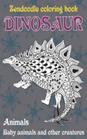 Zendoodle Coloring Book Baby Animals and other Creatures - Animals - Dinosaur