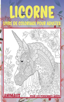 Livre de coloriage pour adultes - pour les personnes âgées - Animaux - Licorne