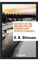 History of the separation of church and state in Canada