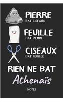 Rien ne bat Athenaïs - Notes: Noms Personnalisé Carnet de notes / Journal pour les filles et les femmes. Kawaii Pierre Feuille Ciseaux jeu de mots. Fournitures scolaires, premier