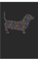 Basset Hound Notebook 'Word Cloud' - Gift for Basset Hound Lovers - Basset Hound Journal