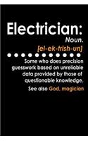 Electrician Definition: Notebook Journal Diary 110 Lined pages