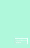 Green Pastel College Ruled Notebook