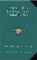 Tableau De La Litterature En Europe (1809)