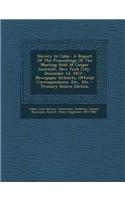 Slavery in Cuba: A Report of the Proceedings of the Meeting Held at Cooper Institute, New York City, December 13, 1872: Newspaper Extra