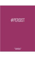 Notebook for Cornell Notes, 120 Numbered Pages, #PERSIST, Plum Cover: For Taking Cornell Notes, Personal Index, 8.5"x11", Hashtag Series, Genius Edition