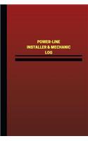 Power-Line Installer & Mechanic Log (Logbook, Journal - 124 pages, 6 x 9 inches): Power-Line Installer & Mechanic Logbook (Red Cover, Medium)