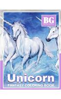 Beautiful Grayscale Unicorn Fantasy Coloring Book