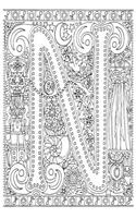 Color My Cover Journal - Creative Alphabet - N