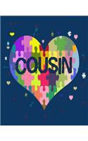 Cousin: Autism Awareness Gift 2020 Monthly Planner 8" x 10" 110 pages