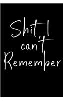 Shit I can't remember