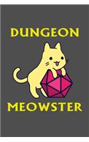 Dungeon Meowster DnD Notebook Journal 100 Lined Pages matte.