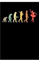 Ballerina Notizbuch: A5 Kariert 108 Seiten - Retro Ballett Evolution Notizheft - Geschenk für Balletttänzerinnen