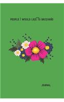 People I Would Like To Backhand: Journal