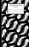 Composition Notebook Dot Grid Paper: Cool Black Jellyfish Design in 8.5"x11" on Dotted Paper - School Journal, Design and Work Book, Graphing Pad, Planner, Math Book, Bullet Journaling 