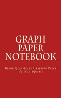 Graph Paper Notebook: Blank Quad Ruled Graphing Paper - 1/4 Inch Squares
