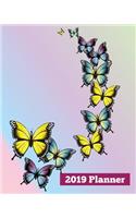 2019 Planner: Daily Weekly & Monthly Calendar Schedule Organizer to Do List (Butterfly) (V2)