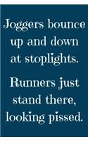 Notebook for Jogging Enthusiasts, Medium Ruled Journal Joggers Bounce Up and Down