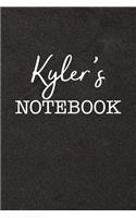 Kyler's Notebook: Personalized Scrapbook for Men