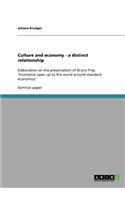 Culture and economy - a distinct relationship: Elaboration on the presentation of Bruno Frey 'Economist open up to the world around standard economics'