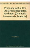 Prosopographie Der Literarisch Bezeugten Karthager