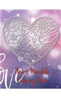 Heart Mandala Coloring Book