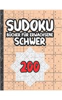 Sudoku Bücher für Erwachsene schwer: 200 Sudokus von hart mit Lösungen für Erwachsene Geschenke Sudoku hartes Buch Liebhaber Erwachsene, Kinder