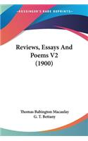 Reviews, Essays And Poems V2 (1900)