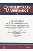 Fast Algorithms for Structured Matrices: Theory and Applications(113 Proceedings in Applied Mathematics)