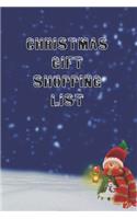 Christmas Gift Shopping List