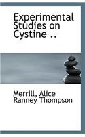 Experimental Studies on Cystine ..