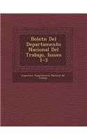 Bolet N del Departamento Nacional del Trabajo, Issues 1-3