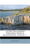 Lecons D'Economie Politique