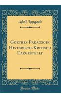 Goethes Pï¿½dagogik Historisch-Kritisch Dargestellt (Classic Reprint)