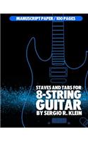 Staves and TABS for 8-String Guitar